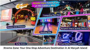 Indoor activities at Xtreme Zone Galleria Mall including trampolines, bowling, and VR simulators, KhaleejFusion