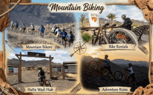 Mountain biking trails and bike rentals at Hatta Wadi Hub, KhaleejFusion