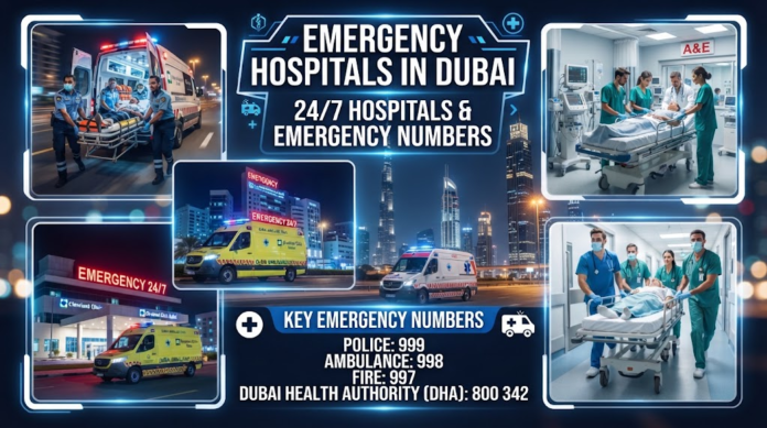 Guide to 24/7 emergency hospitals and key emergency helpline numbers in Dubai, UAE, Khaleej fusion