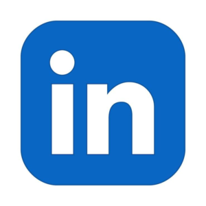 LinkedIn logo featuring the white lowercase letters "in" inside a rounded blue square, Khaleej Fusion